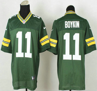 Nike Green Bay Packers #11 Jarrett Boykin Green Elite Jersey