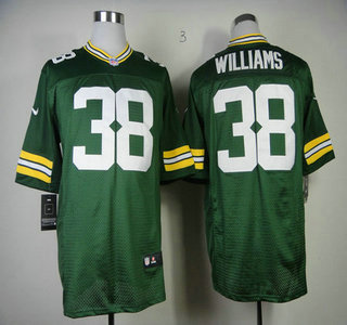 Nike Green Bay Packers #38 Tramon Williams Green Elite Jersey