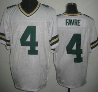Nike Green Bay Packers #4 Brett Favre White Elite Jersey