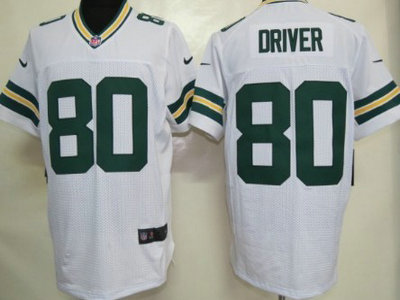 Nike Green Bay Packers 80 Donald Driver White 2012 Nike NFL Elite Jersey