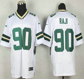 Nike Green Bay Packers #90 B.J. Raji White Elite Jersey