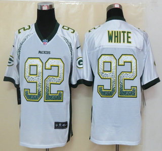 Nike Green Bay Packers #92 Reggie Drift Fashion White Elite Jersey