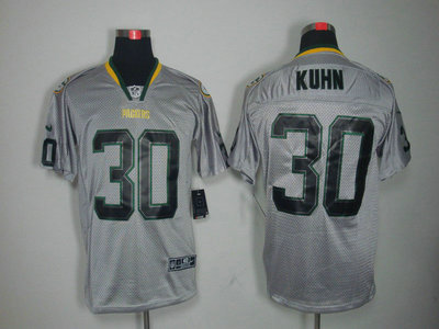 Nike Green Bay Packers 30 John Kuhn Lights Out Grey Elite Jerseys