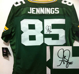 Nike Green Bay Packers 85 Greg Jennings Blue Signed Elite Jerseys