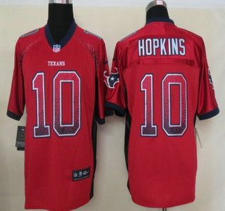 Nike Houston Texans #10 DeAndre Hopkins Red Drift Fashion Elite Jersey