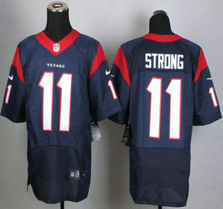 Nike Houston Texans #11 Jaelen Strong Navy Blue Elite Jersey