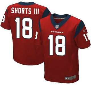 Nike Houston Texans #18 Cecil Shorts III Red Elite Jersey