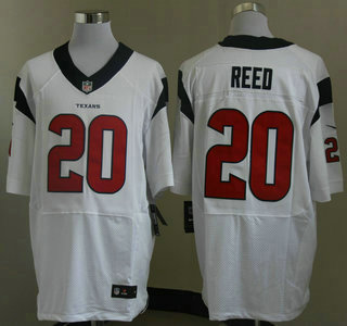 Nike Houston Texans #20 Ed Reed White Elite NFL Jerseys