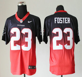 Nike Houston Texans #23 Arian Foster Drift Fashion II Blue With Red 2013 Elite Jersey