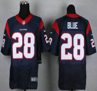 Nike Houston Texans #28 Alfred Blue Blue Elite Jersey