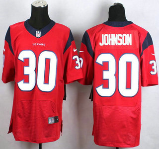 Nike Houston Texans #30 Kevin Johnson Red Elite Jersey