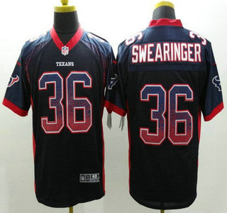 Nike Houston Texans #36 D. J. Swearinger 2013 Drift Fashion Blue Elite Jersey