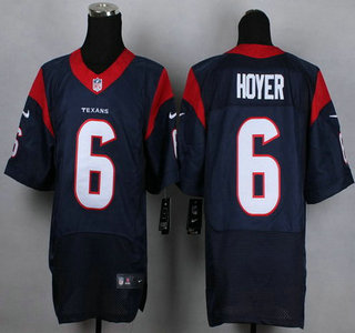 Nike Houston Texans #6 Brian Hoyer Blue Elite Jersey