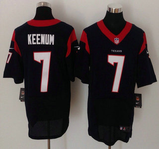 Nike Houston Texans #7 Case Keenum Elite Navy Blue Jersey