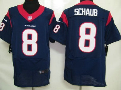 Nike Houston Texans 8 Matt Schaub Blue 2012 Nike NFL Elite Jersey