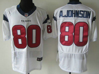Nike Houston Texans 80 Andre Johnson White 2012 Nike NFL Elite Jersey