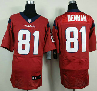 Nike Houston Texans #81 Anthony Denham Red Elite Jersey