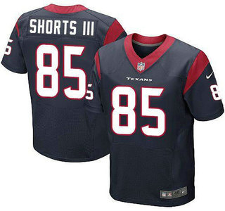 Nike Houston Texans #85 Cecil Shorts III Navy Blue Elite Jersey