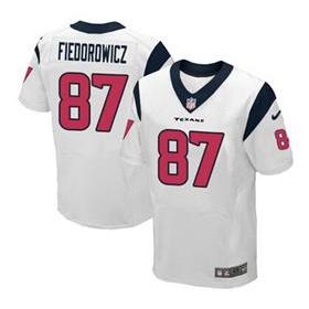 Nike Houston Texans #87 C.J. Fiedorowicz White Elite Jersey
