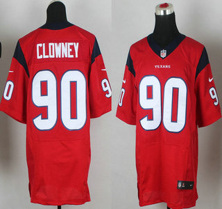 Nike Houston Texans #90 Jadeveon Clowney Red Elite Jersey