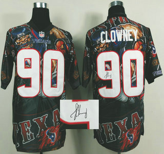 Nike Houston Texans #90 Jadeveon Clowney 2014 Fanatic Fashion Elite Signed Jersey