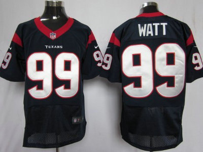 Nike Houston Texans 99 J.J. Watt Blue 2012 Nike NFL Elite Jersey