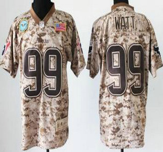 Nike Houston Texans #99 J.J. Watt Salute to Service Digital Camo Elite Jersey