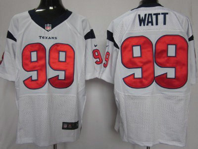 Nike Houston Texans 99 J.J. Watt White 2012 Nike NFL Elite Jersey