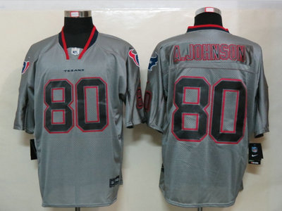 Nike Houston Texans 80 Andre Johnson Lights Out Grey Elite Jerseys