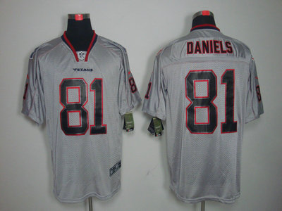 Nike Houston Texans 81 Owen Daniels Lights Out Grey Elite Jersey