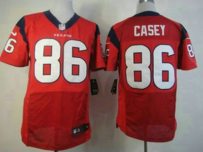 Nike Houston Texans 86 James Casey Red Elite Jersey