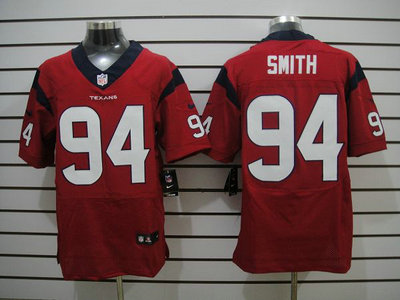 Nike Houston Texans 94 Antonio Smith Red Elite Jerseys