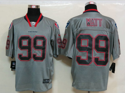 Nike Houston Texans 99 J.J. Watt Lights Out Grey Elite Jerseys