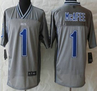 Nike Indianapolis Colts #1 Pat McAfee Elite Grey Vapor Jersey