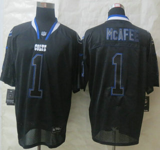 Nike Indianapolis Colts #1 Pat McAfee Lights Out Black Elite Jersey