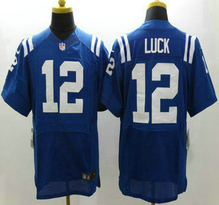 Nike Indianapolis Colts #12 Andrew Luck Blue Elite Jersey