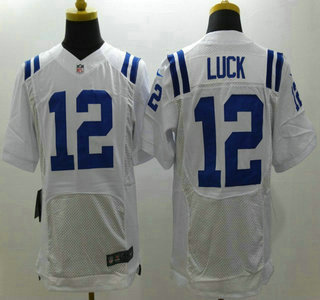 Nike Indianapolis Colts #12 Andrew Luck White Elite Jersey