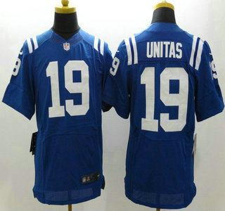 Nike Indianapolis Colts #19 Johnny Unitas Blue Elite Jersey