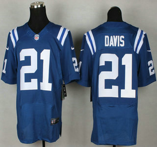 Nike Indianapolis Colts #21 Vontae Davis Blue Elite Jersey