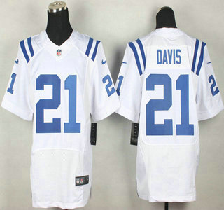 Nike Indianapolis Colts #21 Vontae Davis White Elite Jersey