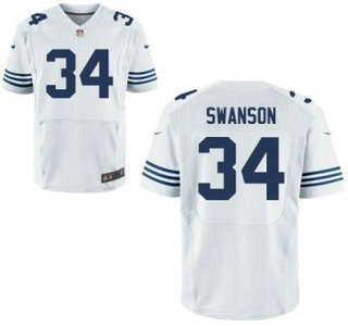 Nike Indianapolis Colts #34 Daxton Swanson White Elite Jersey