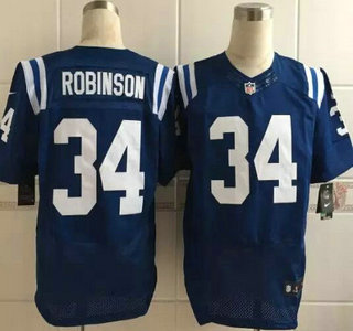 Nike Indianapolis Colts #34 Josh Robinson Blue Elite Jersey