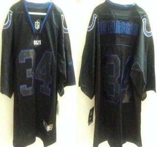 Nike Indianapolis Colts #34 Trent Richardson Lights Out Black Elite Jersey