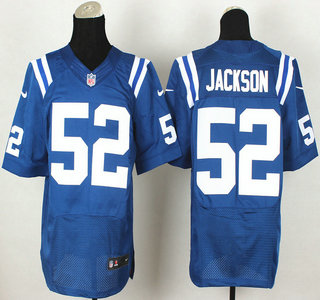 Nike Indianapolis Colts #52 D'Qwell Jackson Blue Elite Jersey