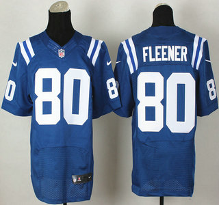 Nike Indianapolis Colts #80 Coby Fleener Royal Blue Elite Jersey