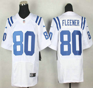 Nike Indianapolis Colts #80 Coby Fleener White Elite Jersey