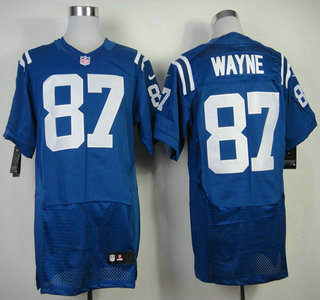 Nike Indianapolis Colts #87 Reggie Wayne Blue  Elite Jersey