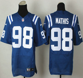 Nike Indianapolis Colts #98 Robert Mathis Blue Elite Jersey