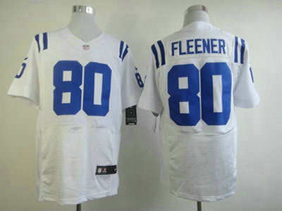 Nike Indianapolis Colts #80 Coby Fleener White Elite Jersey