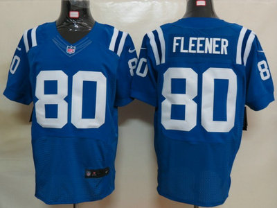 Nike Indianapolis Colts 80 Coby Fleener Blue 2012 Nike NFL Elite Jersey